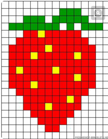Фрукты по клеточкам