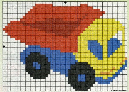 Вышивка машинка детская