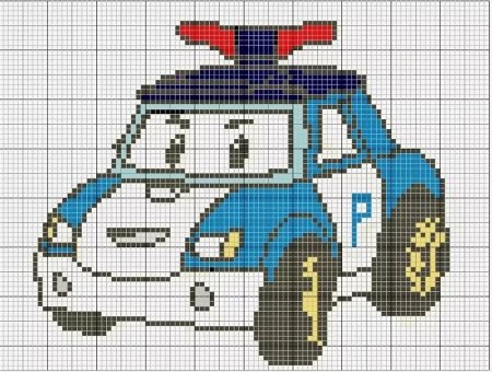 Вышивка Поли Робокар схема