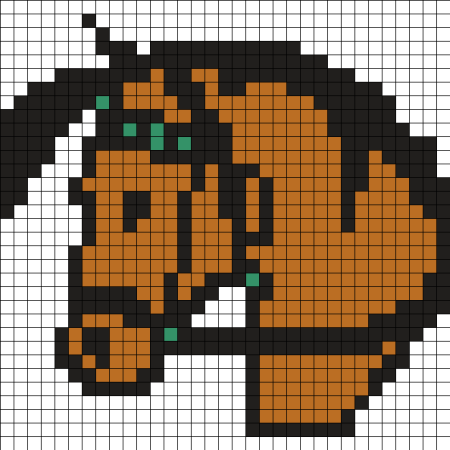 Рисование по клеточкам лошадь