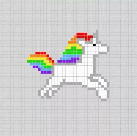 Лошадь по клеточкам