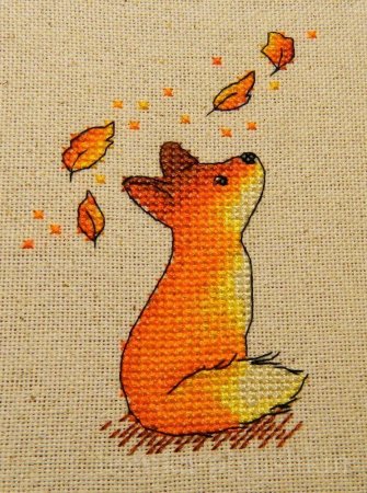 Вышивка крестом Лисенок