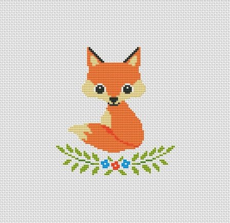Лис для вышивания крестиком