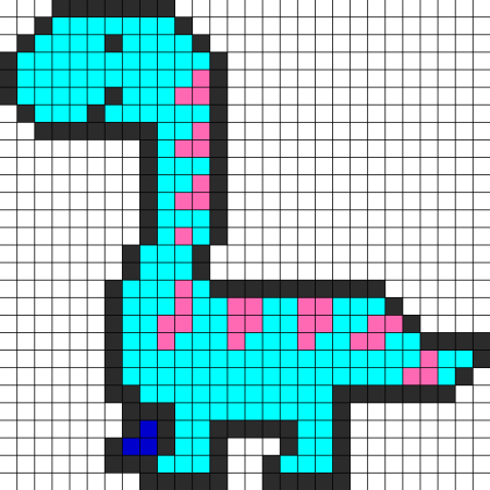 Рисование по клеточкам Динозаврик