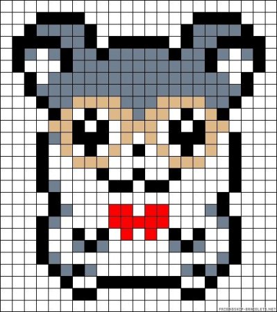 Рисунки по клеточкам хомячок