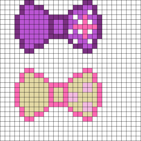 Бантики по клеткам маленькие