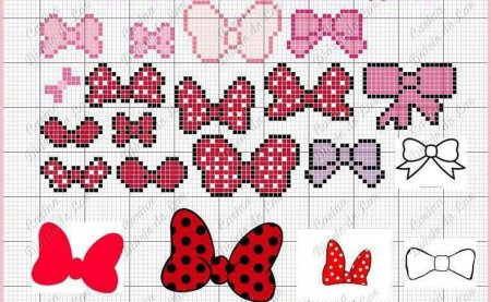 Бантики с вышивкой