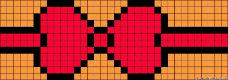 Рисование по клеточкам бантик