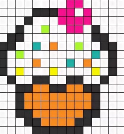 Рисование по клеточкам еда