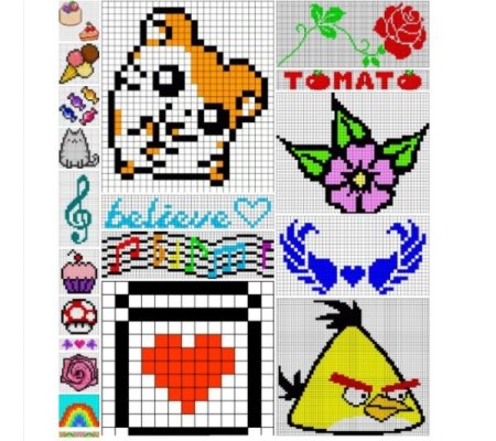 Рисунки в клеточку