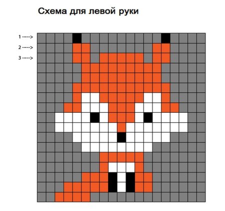 Вывязывание по схеме Лисичка