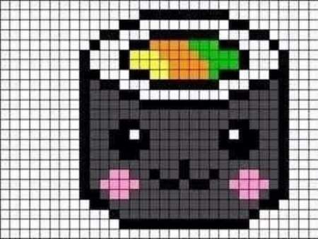 Рисунки по клеточкам роллы