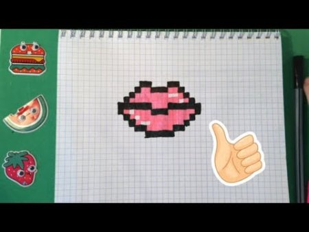 Рисунки по клеточкам фастфуды