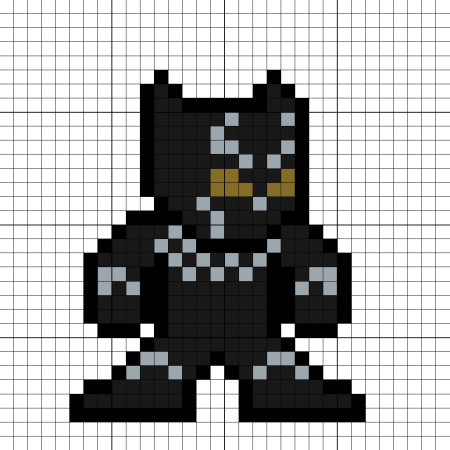 Рисунки по клеточкам Бэтмен