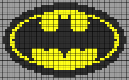 Знак Бэтмена по клеточкам