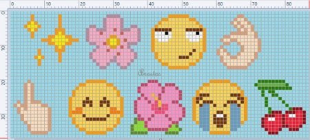 Рисовать по клеточкам смайлики