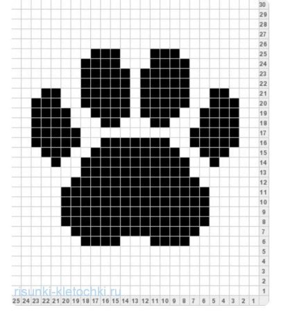 Силуэты по клеточкам