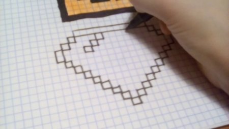 По клеточкам карандашом