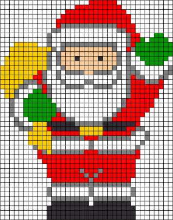 Рисунки по клеточкам новогодние небольшие