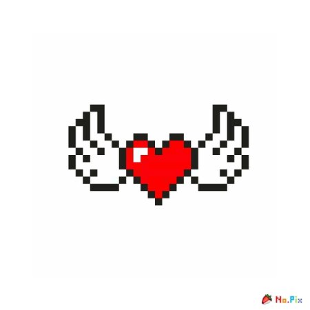 Сердечко по клеточкам маленькое
