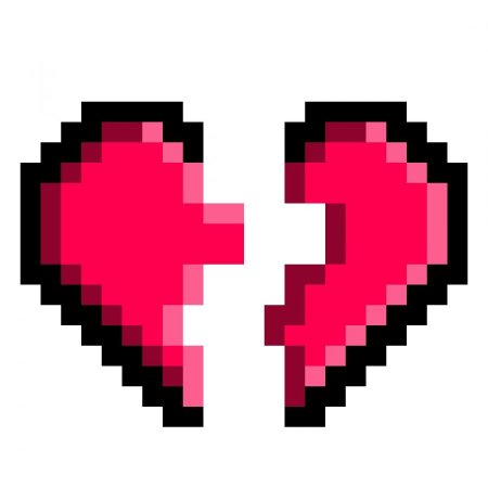 Разбитое сердце по клеткам