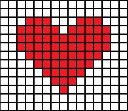 Вышивка крестиком сердечко маленькое