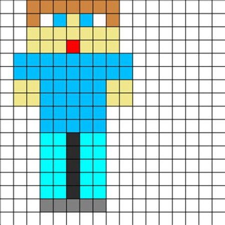 Рисование по клеточкам майнкрафт для детей