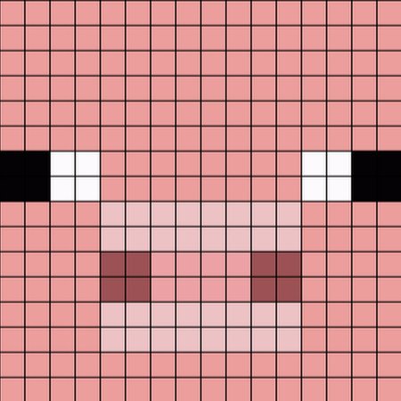 Свинья из МАЙНКРАФТА по клеточкам