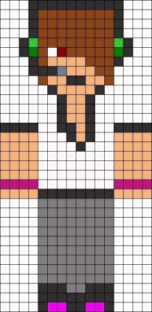 Рисунки из МАЙНКРАФТА В клеточку