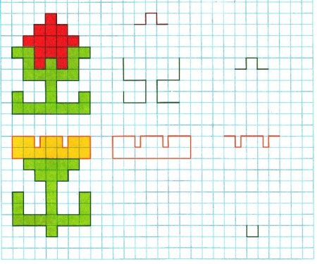 Рисование по клеточкам для детей