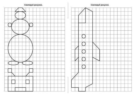 Графический диктант зима для дошкольников