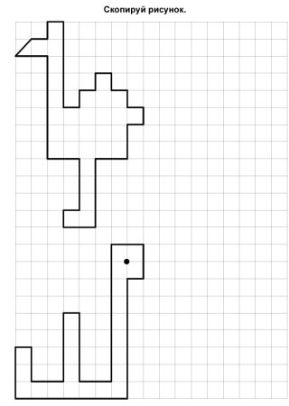 Узоры в клетку для дошкольников