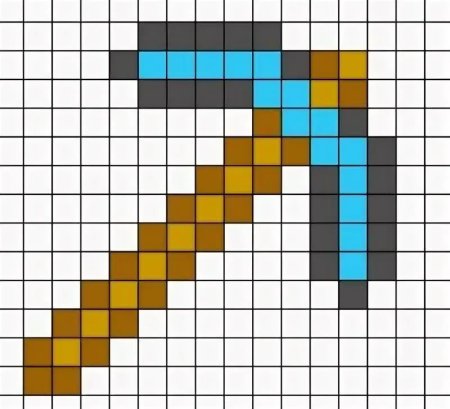 Рисование по клеточкам оружие