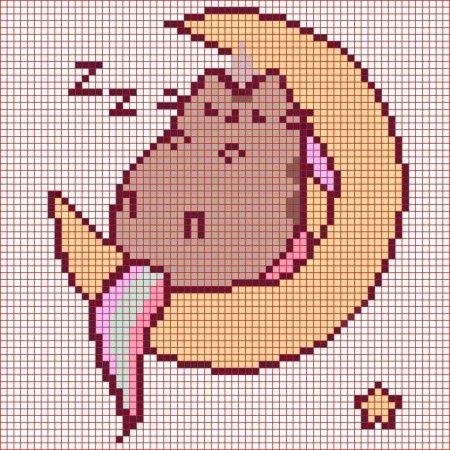 Рисование по клеточкам Пушин