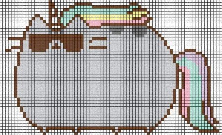 Кот Пушин схема вышивки