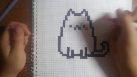 Пушин по клеточкам в пончике