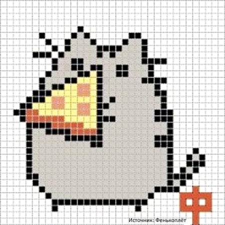 Кот Пушин по клеточкам