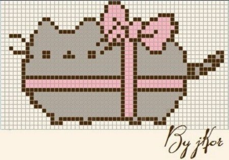 Кот Пушин по клеточкам