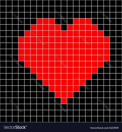 Сердечко по клеточкам