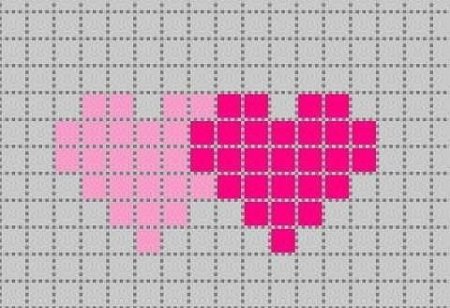 Схема фенечки с сердечками