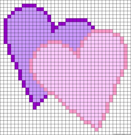 Эскиз сердечка для вышивки