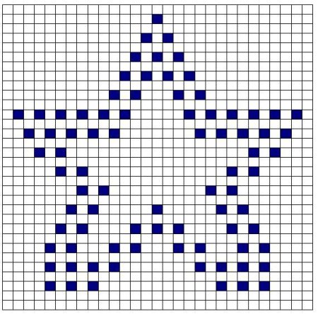 Узор звезда спицами