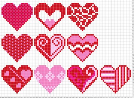 Сердечко крестиком