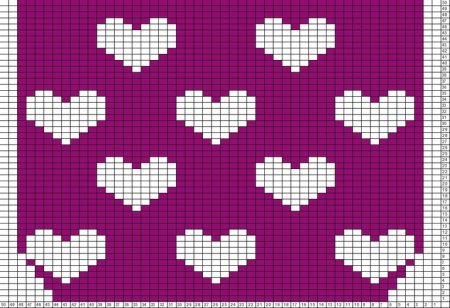 Жаккард с сердечками