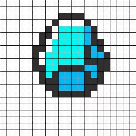 Предметы из МАЙНКРАФТА по клеткам