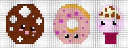 Рисование по клеточкам сладости