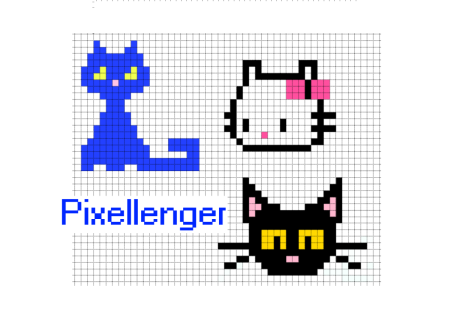 Котики по клеточкам маленькие