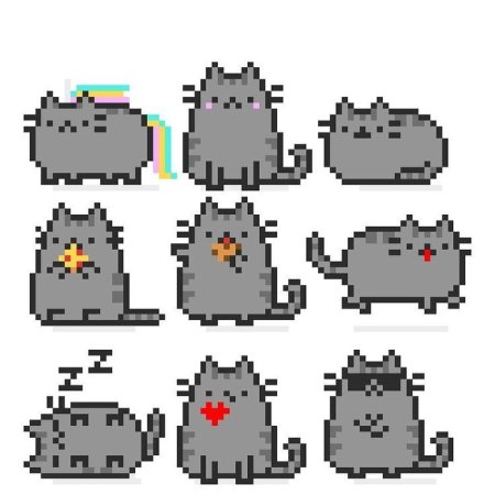 Кот пиксель арт