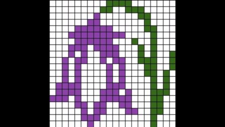 Рисование по клеткам тюльпан