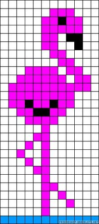 Фламинго по клеточкам